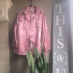 Dusty Rose Silk Pajamas 3X